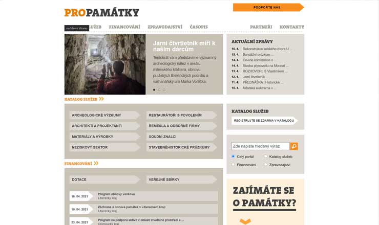 web PROPAMÁTKY.info